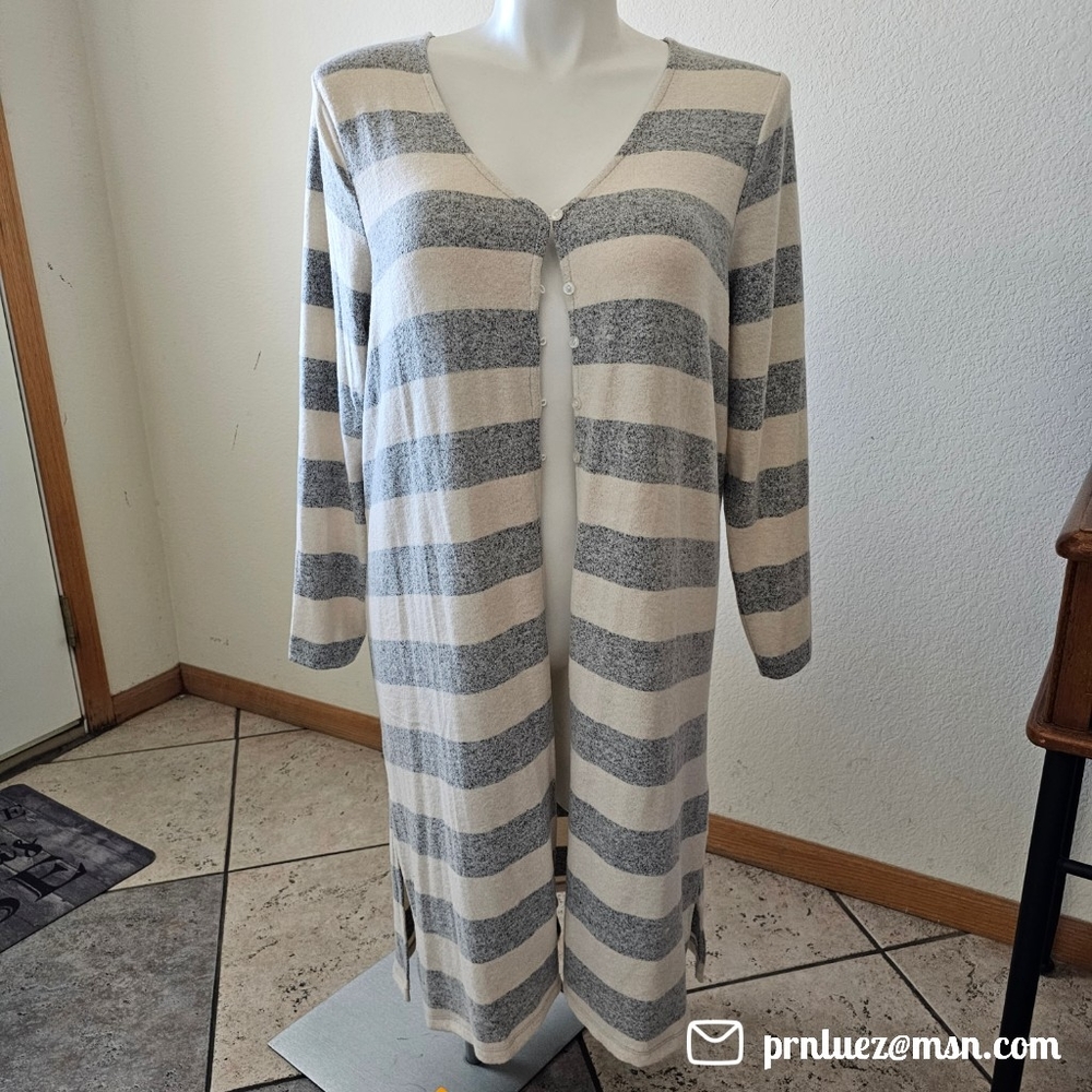 Lane Bryant Button-Front Knit Duster - image 1